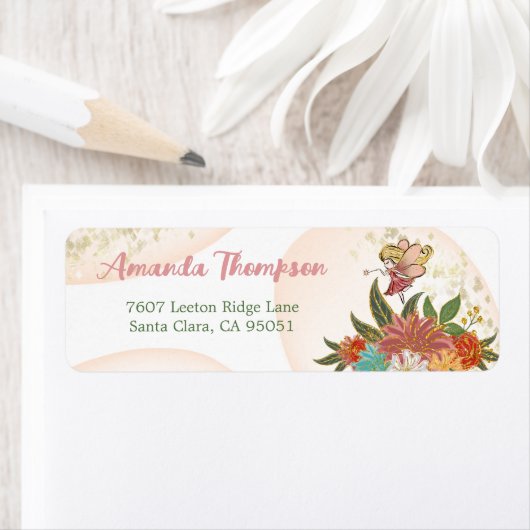 Magical Fairies Woodland Whimsical Forest Address Etiket (Insitu)