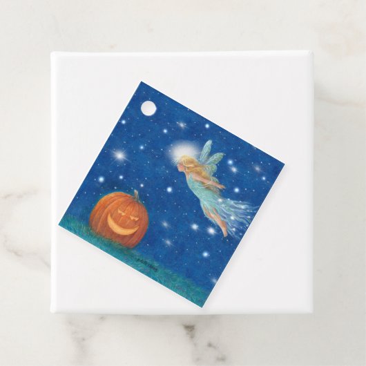 Magical Fairy and Jack O'Lantern Halloween party Bedankjes Labels (In situ)