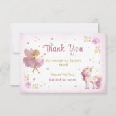 Magical Fairy and Unicorn Girls Bedankkaart (Voorkant)