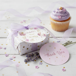 Magical Fairy and Unicorn Girls Birthday Party Bedankjes Labels