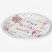 Magical Fairy and Unicorn Girls Birthday Party Papieren Bordje (Gekanteld)