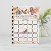 Magical Fairy Baby shower Bingo Activiteit Kaart (Staand voorkant)