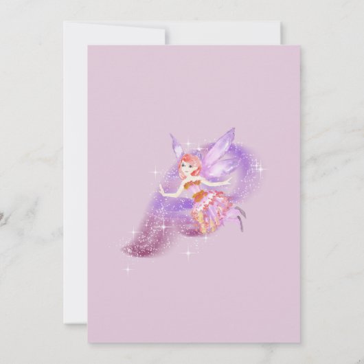 Magical Fairy Baby shower Invitation Kaart (Achterkant)