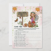 Magical Fairy Baby shower Trivia spel met de hand  Kaart (Voorkant)