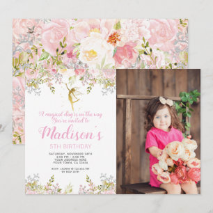 Magical Fairy Birthday Invitation Foto Kaart