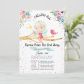 Magical Fairy Birthday Invitation Kaart (Staand voorkant)