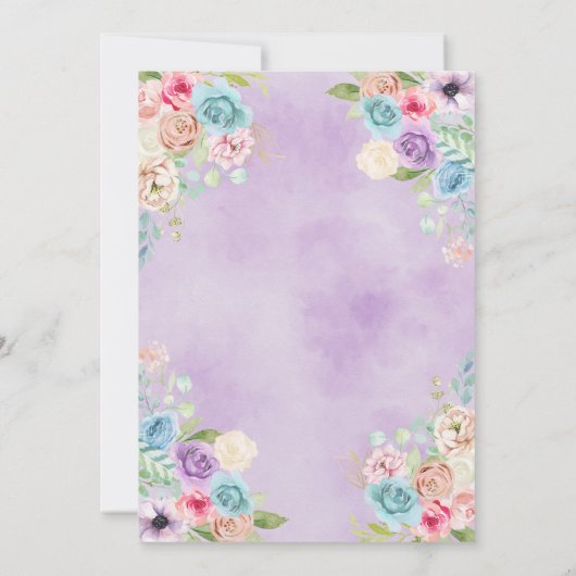 Magical Fairy Birthday Invitation Kaart (Achterkant)