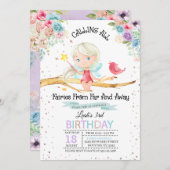Magical Fairy Birthday Invitation Kaart (Voorkant / Achterkant)