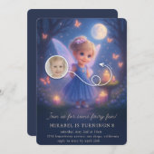 Magical Fairy Birthday Invitation Kaart (Voorkant / Achterkant)