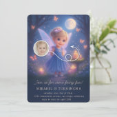 Magical Fairy Birthday Invitation Kaart (Staand voorkant)