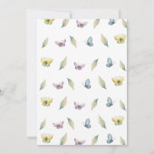 Magical Fairy & Butterflies Girls Birthday Party Kaart (Achterkant)