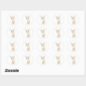 Magical Fairy Deer Sticker Waterverf Print (Vel)