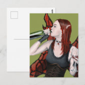 Magical Fairy Drink Wine Fantasy Art Briefkaart (Voorkant / Achterkant)