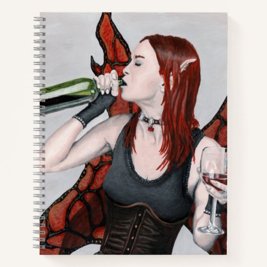 Magical Fairy Drink Wine Fantasy Art Notitieboek (Voorkant)