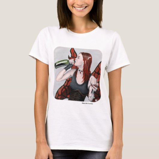 Magical Fairy Drink Wine Fantasy Art Shirt (Voorkant)