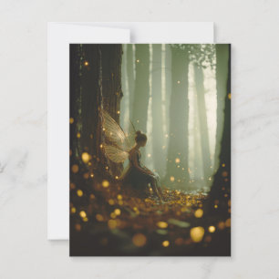 Magical Fairy Enchanted Forest Herfst Herfst Pixie Briefkaart