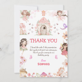 Magical Fairy First Birthday Thank You cards Bedankkaart