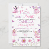 Magical Fairy Floral Garden Butterfly Birthday Kaart (Voorkant)