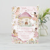 Magical Fairy Floral Garden Pixie Girls Birthday I Kaart (Staand voorkant)
