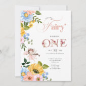 Magical Fairy Floral Garden Pixie Girls Birthday  Kaart (Voorkant)