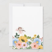 Magical Fairy Floral Garden Pixie Girls Birthday  Kaart (Achterkant)