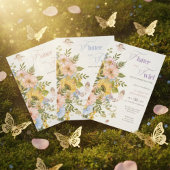 Magical Fairy Floral Garden Pixie Girls Birthday Kaart