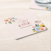 Magical Fairy Floral Garden Pixie Girls Birthday  Kartonnen Onderzetters (Schuin)