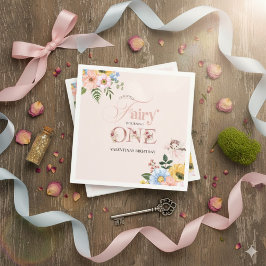 Magical Fairy Floral Garden Pixie Girls Birthday  Servet
