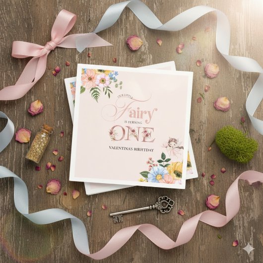Magical Fairy Floral Garden Pixie Girls Birthday  Servet