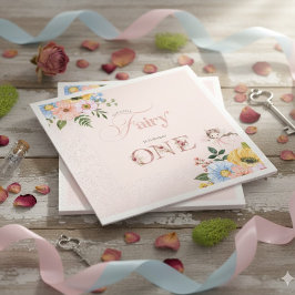 Magical Fairy Floral Garden Pixie Girls Birthday  Servet