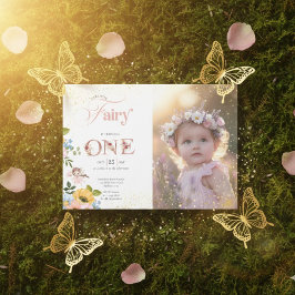 Magical Fairy Floral Garden Pixie Girls photo Kaart