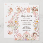 Magical Fairy Garden Baby Shower Invitatio Kaart (Voorkant / Achterkant)