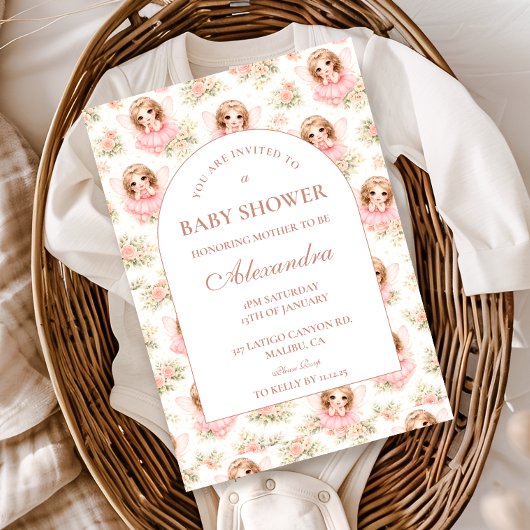 Magical Fairy Garden Baby Shower Kaart