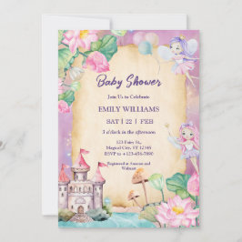 Magical Fairy Garden Princess Castle Baby Shower Kaart