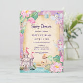 Magical Fairy Garden Princess Castle Baby Shower Kaart (Staand voorkant)