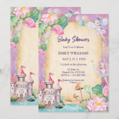 Magical Fairy Garden Princess Castle Baby Shower Kaart (Voorkant / Achterkant)