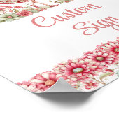 Magical Fairy Girl Blush Floral Birthday Custom   Poster (Hoek)