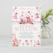 Magical Fairy Invitation for Birthday Tea Party  Kaart (Staand voorkant)