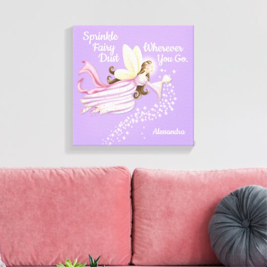 Magical Fairy Lavender Canvas (Insitu (Woonkamer))