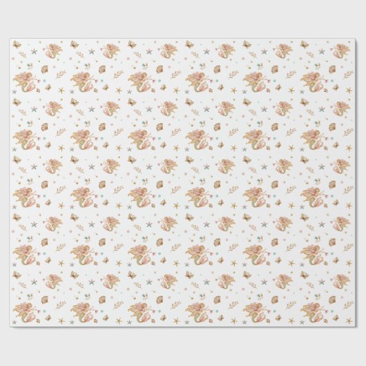 Magical Fairy Mermaid Cadeaupapier (Vlak)
