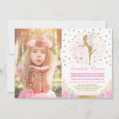 Magical Fairy Pixie Dust Floral Confetti Birthday Kaart (Voorkant)