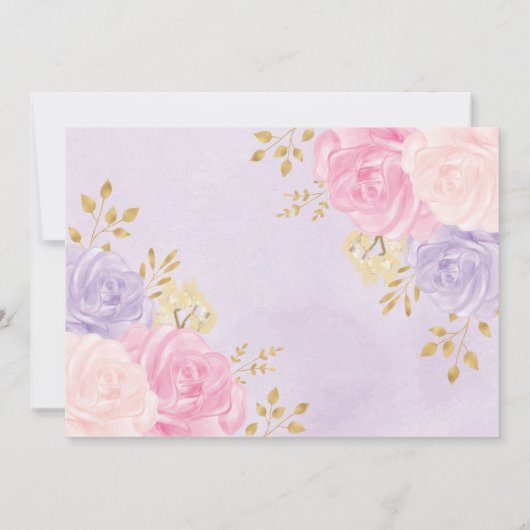 Magical Fairy Pixie Dust Floral Confetti Birthday Kaart (Achterkant)