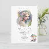 Magical Fairy Pixie verjaardagsfeestje Kaart (Staand voorkant)