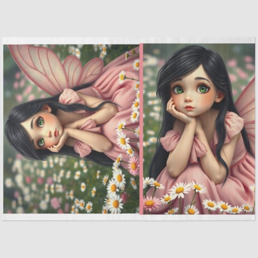 Magical Fairy Princess Double Trouble Decoupage Tissuepapier (Voorkant)