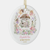 Magical Fairy Princess Girl Baby 1e Kerstdag Keramisch Ornament (Rechts)