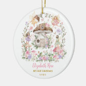 Magical Fairy Princess Girl Baby 1e Kerstdag Keramisch Ornament (Links)
