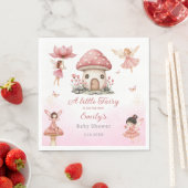Magical Fairy Roze Leuke Bloementuin Baby shower Servet (Insitu)