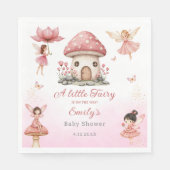 Magical Fairy Roze Leuke Bloementuin Baby shower Servet (Voorkant)