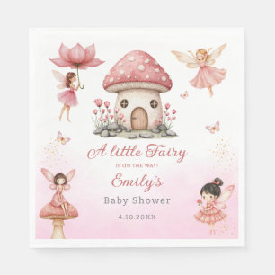 Magical Fairy Roze Leuke Bloementuin Baby shower Servet