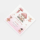 Magical Fairy Roze Leuke Bloementuin Baby shower Servet (Hoek)